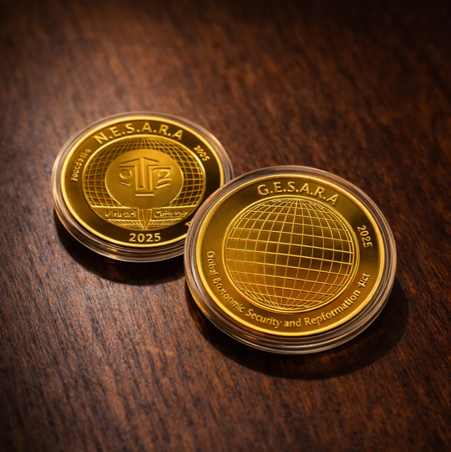 NESARA GESARA PREMIUM EDITION GOLD COIN