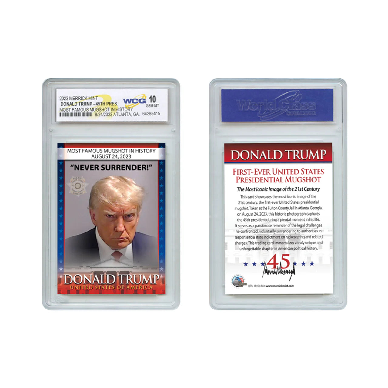 Trump Mugshot Collectible Trading Card - Limited Signature Edition