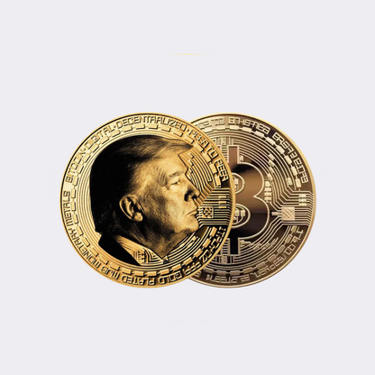 TRUMP FIRST EDITION GOLD BITCOIN COIN 2025