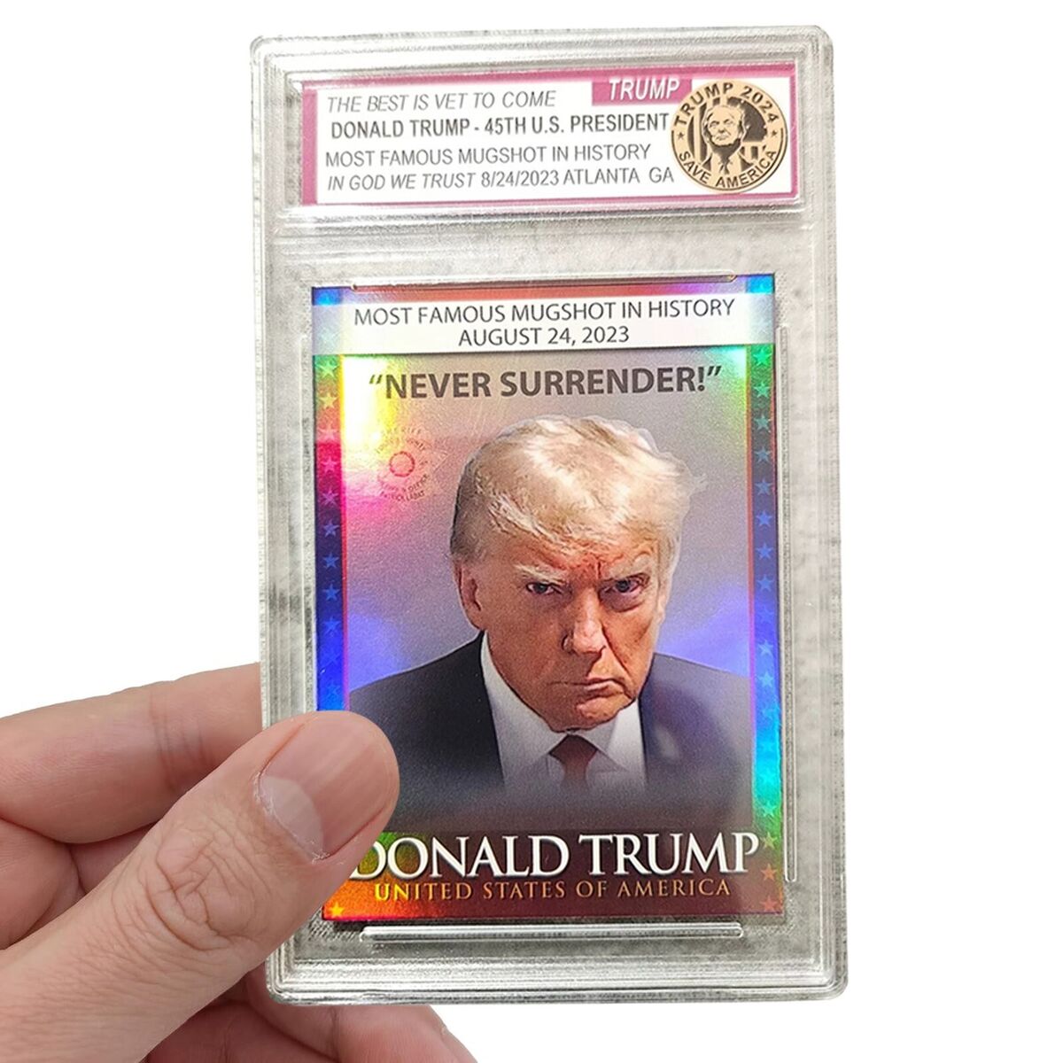 Trump Mugshot Collectible Trading Card - Limited Signature Edition